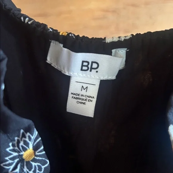 NWT BP Black Dress with White and Yellow Floral Design - Picture 2 of 4